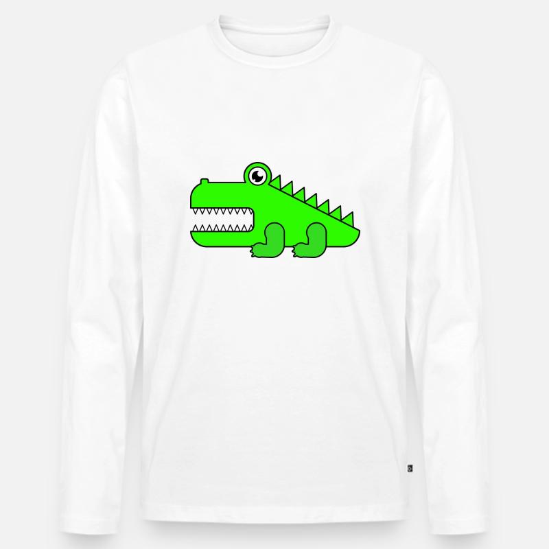 Krokodil - Männer Premium Bio Langarmshirt - undefined