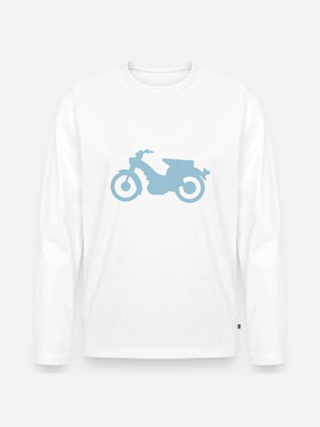 Motorrad Moped alt 110 - Männer Premium Bio Langarmshirt - 