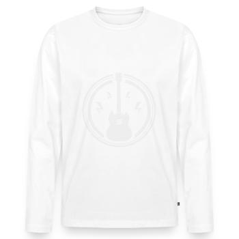 Gitarre - Vintage Guitar - Rock - Men's Premium Organic Long Sleeve Shirt - white - Front - Nico (187cm)