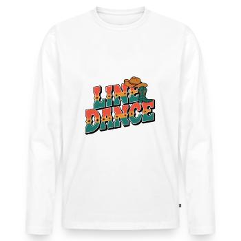 Danse en ligne La danse en ligne mon hobby - T-shirt manches longues Premium bio Homme - blanc - Devant - Nico (187cm)