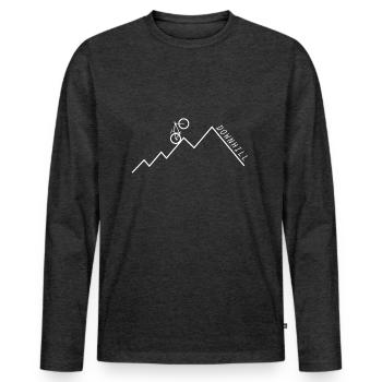 DOWNHILL - Men's Premium Organic Long Sleeve Shirt - heather anthracite - Front - Nico (187cm)