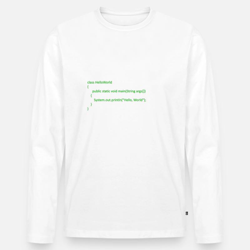 Java Hello World - Männer Premium Bio Langarmshirt - undefined