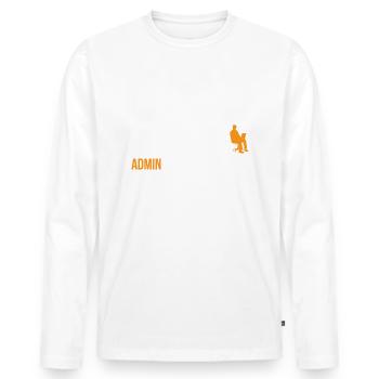 Chemise Admin · EVOLUTION · Cadeau - T-shirt manches longues Premium bio Homme - blanc - Devant - Nico (187cm)