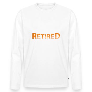 The legend has retired - T-shirt manches longues Premium bio Homme - blanc - Devant - Nico (187cm)