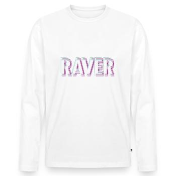 Raver - Männer Premium Bio Langarmshirt - Weiß - Vorne - Nico (187cm)