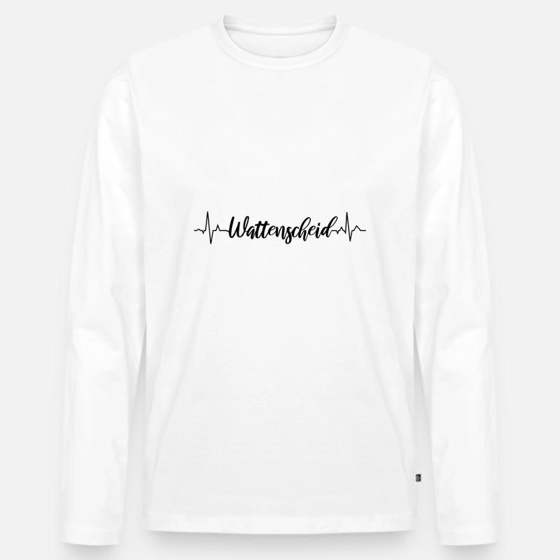 EKG Wattenscheid - Männer Premium Bio Langarmshirt - Weiß