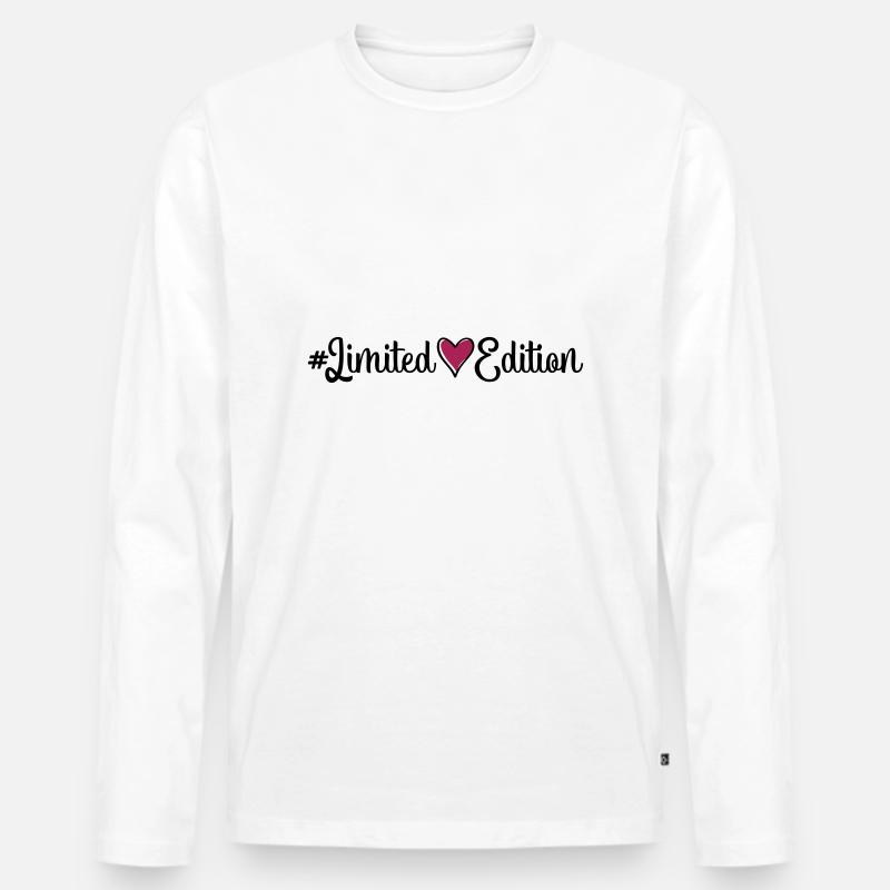 limited edition herz - Männer Premium Bio Langarmshirt - Weiß