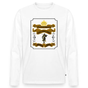 Je me suis battu - Motivation Ritter - T-shirt manches longues Premium bio Homme - blanc - Devant - Nico (187cm)