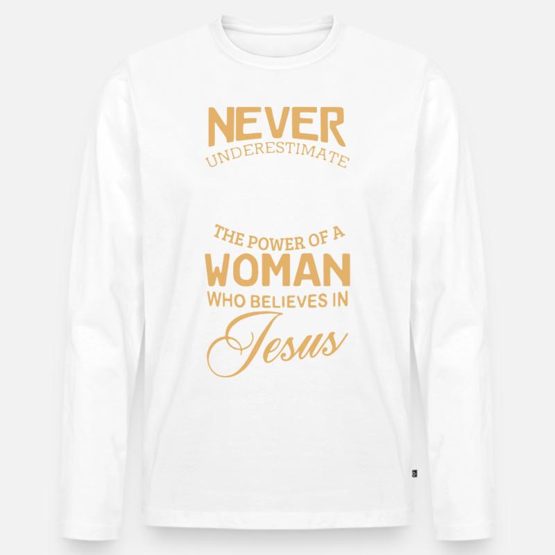 Jesus - Männer Premium Bio Langarmshirt - undefined