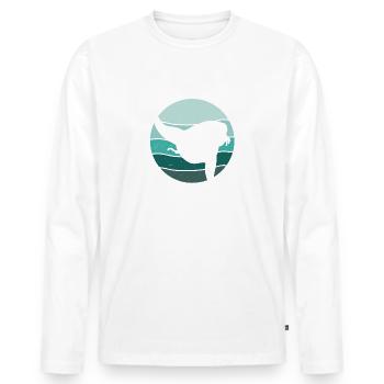 I Just Really Like Seals, Ok - Männer Premium Bio Langarmshirt - Weiß - Vorne - Nico (187cm)