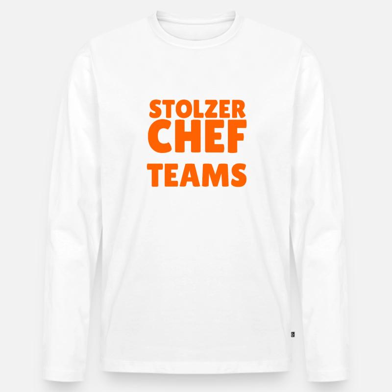 Stolzer Chef - Männer Premium Bio Langarmshirt - Weiß