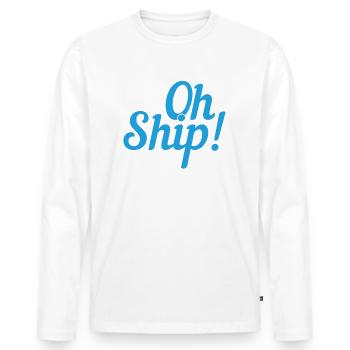 Bateau Bateau c'est un cadeau de croiseur de voyage en famille - T-shirt manches longues Premium bio Homme - blanc - Devant - Nico (187cm)