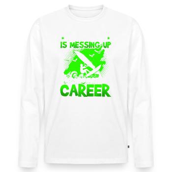 Windsurfing career - Men's Premium Organic Long Sleeve Shirt - white - Front - Nico (187cm)