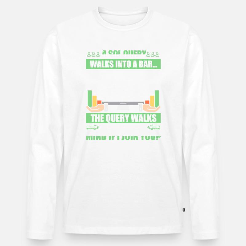 Database Administrator SQL Database Admin - T-shirt manches longues Premium bio Homme - blanc