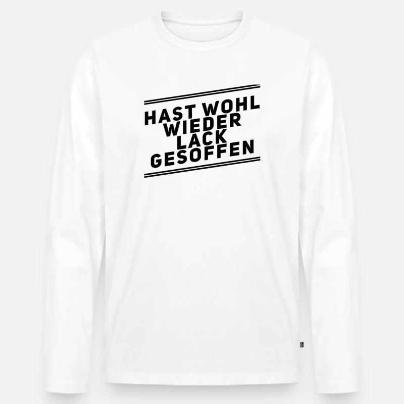 Lack gesoffen Handwerker - Männer Premium Bio Langarmshirt - Weiß