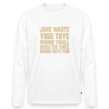 Jone Waste Yore Toye Monme Yorall RedIII The Voice - Men's Premium Organic Long Sleeve Shirt - white - Front - Nico (187cm)