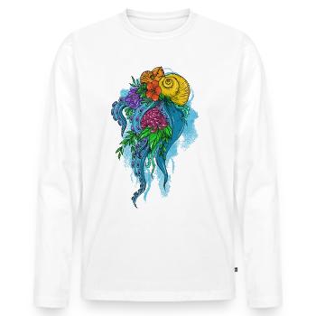 Bright Nature - Männer Premium Bio Langarmshirt - Weiß - Vorne - Nico (187cm)