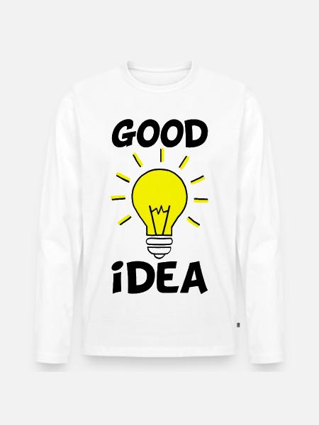 The good idea - Men's Premium Organic Long Sleeve Shirt - white