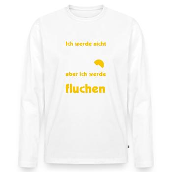 Ich werde nicht aufgeben aber die Zeit fluchen MTB - Männer Premium Bio Langarmshirt - Weiß - Vorne - Nico (187cm)