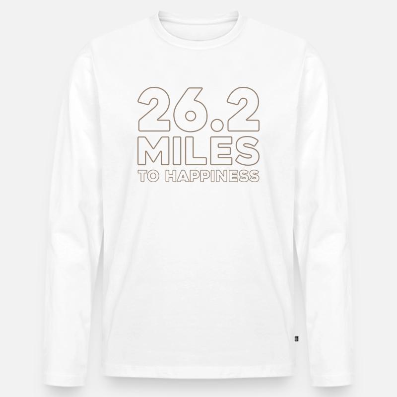Marathonläufer Training Langstreckenlauf - Männer Premium Bio Langarmshirt - Weiß