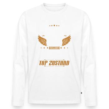 Oldtimer Baujahr 1933 geboren Geburtstag Spruch - Männer Premium Bio Langarmshirt - Weiß - Vorne - Nico (187cm)