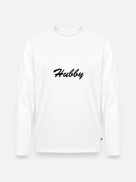 HUBBY - Men's Premium Organic Long Sleeve Shirt - white
