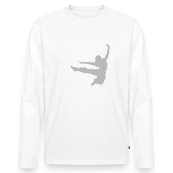 street dance 3w - Men's Premium Organic Long Sleeve Shirt - white - Front - Nico (187cm)