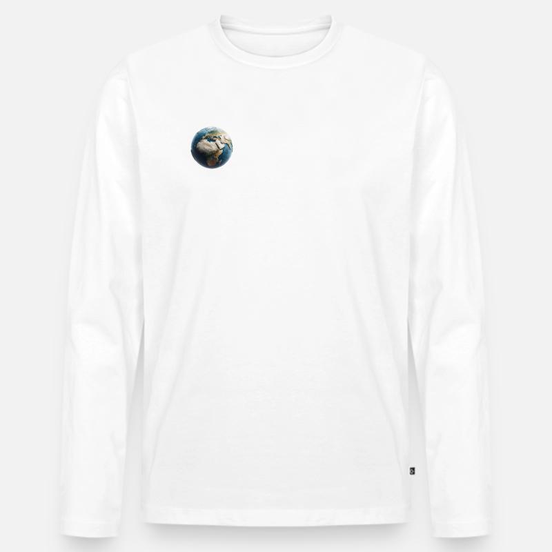 Planet Erde Polygon - Männer Premium Bio Langarmshirt - undefined