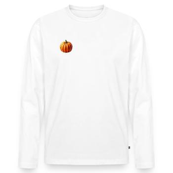 Polygone de citrouille - T-shirt manches longues Premium bio Homme - blanc - Devant - Nico (187cm)