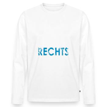 Grannies against right - Men's Premium Organic Long Sleeve Shirt - white - Front - Nico (187cm)