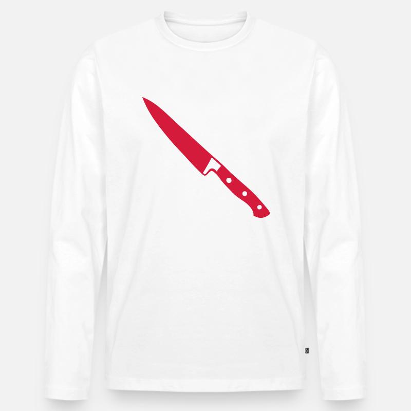 Messer - Männer Premium Bio Langarmshirt - undefined