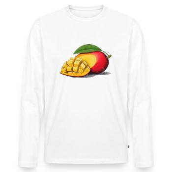 Mangue - T-shirt manches longues Premium bio Homme - blanc - Devant - Nico (187cm)