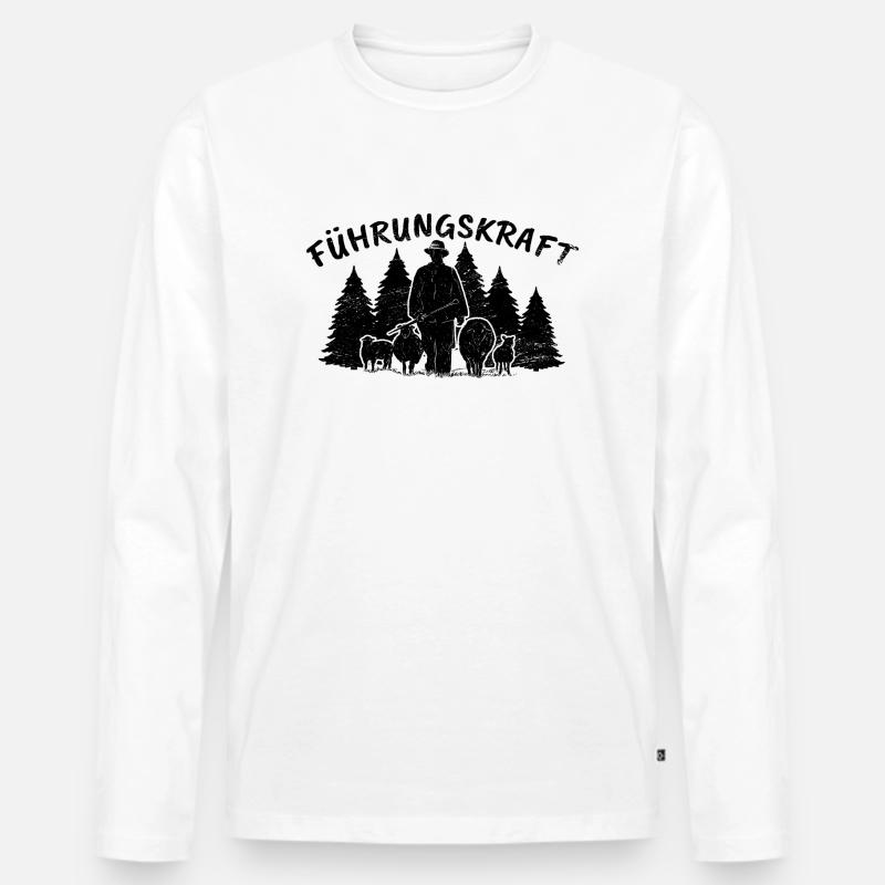 Führungskraft Schäfer Schazüchter Schafhirte - Männer Premium Bio Langarmshirt - Weiß