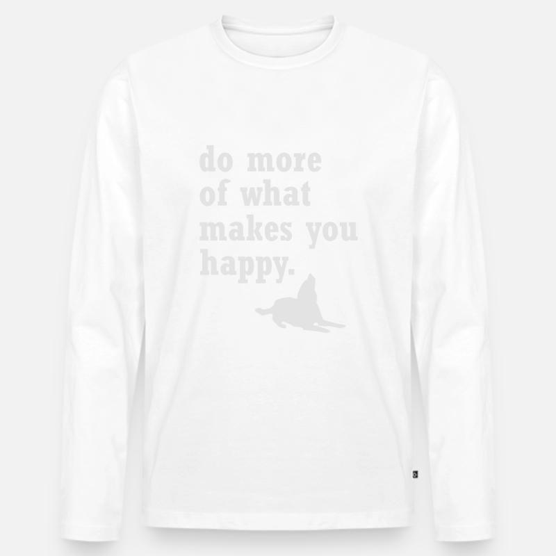 Hundebesitzer Geschenk Hund - Männer Premium Bio Langarmshirt - Weiß