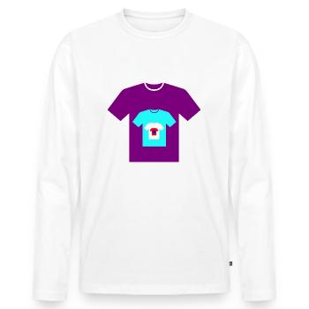 T-Shirt of T-Shirts - Men's Premium Organic Long Sleeve Shirt - white - Front - Nico (187cm)