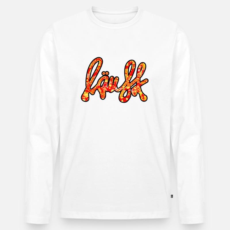 cooler Spruch - läuft - coole Sprüche - Männer Premium Bio Langarmshirt - Weiß