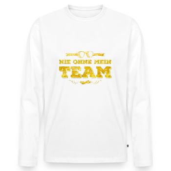 mon équipe d'or - T-shirt manches longues Premium bio Homme - blanc - Devant - Nico (187cm)