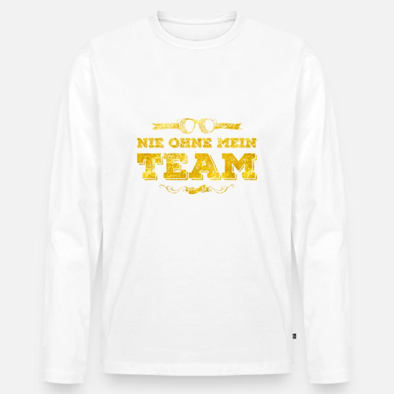 mein team gold - Männer Premium Bio Langarmshirt - undefined