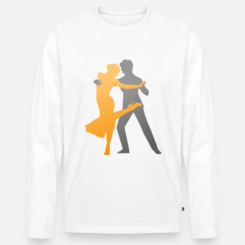 Queer Tango - Männer Premium Bio Langarmshirt - Weiß