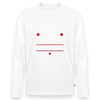 Les meilleurs papas sont tunisiens,fête des pères - T-shirt manches longues Premium bio Homme - blanc - Devant - Nico (187cm)