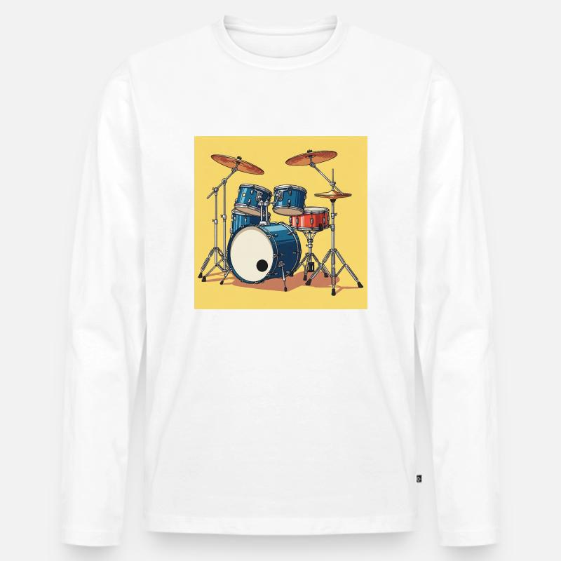 Das Schlagzeug: Rhythmus im Blut - Männer Premium Bio Langarmshirt - undefined