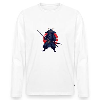 Samurai: The Warriors of Ancient Japan - Men's Premium Organic Long Sleeve Shirt - white - Front - Nico (187cm)