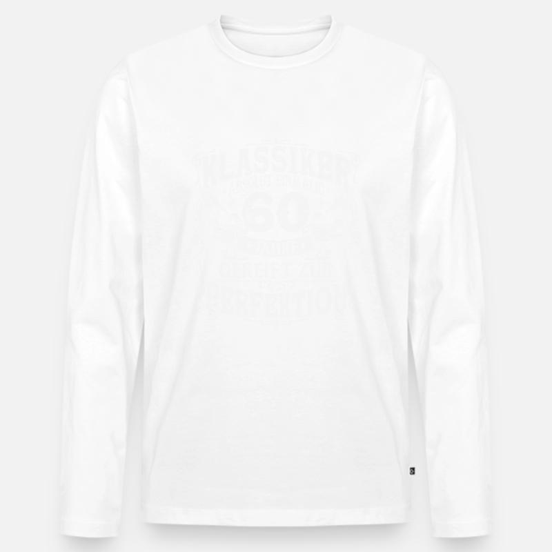 60. Geburtstag 60 Jahre Geschenk - Männer Premium Bio Langarmshirt - undefined