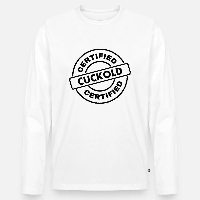 certified cuckold - Männer Premium Bio Langarmshirt - Weiß
