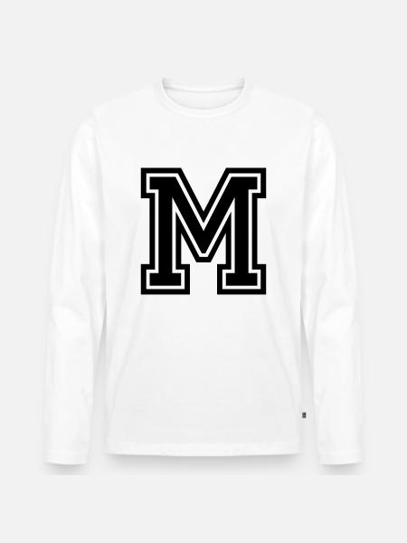 M - Männer Premium Bio Langarmshirt - Weiß
