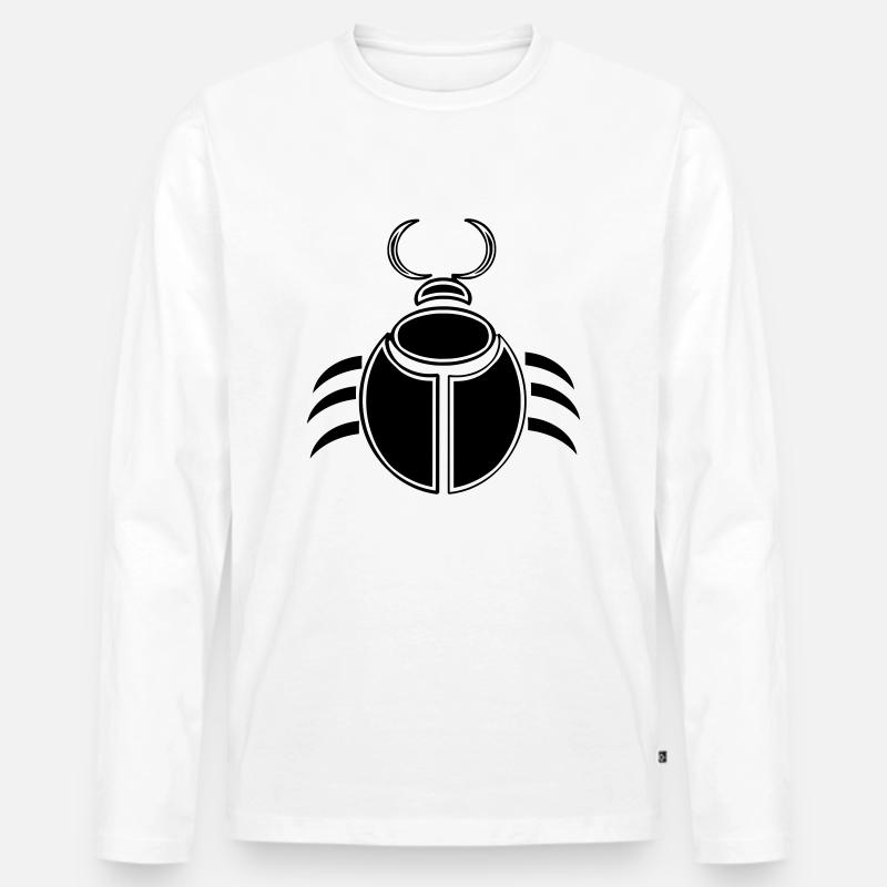 scarabaeus - Männer Premium Bio Langarmshirt - Weiß
