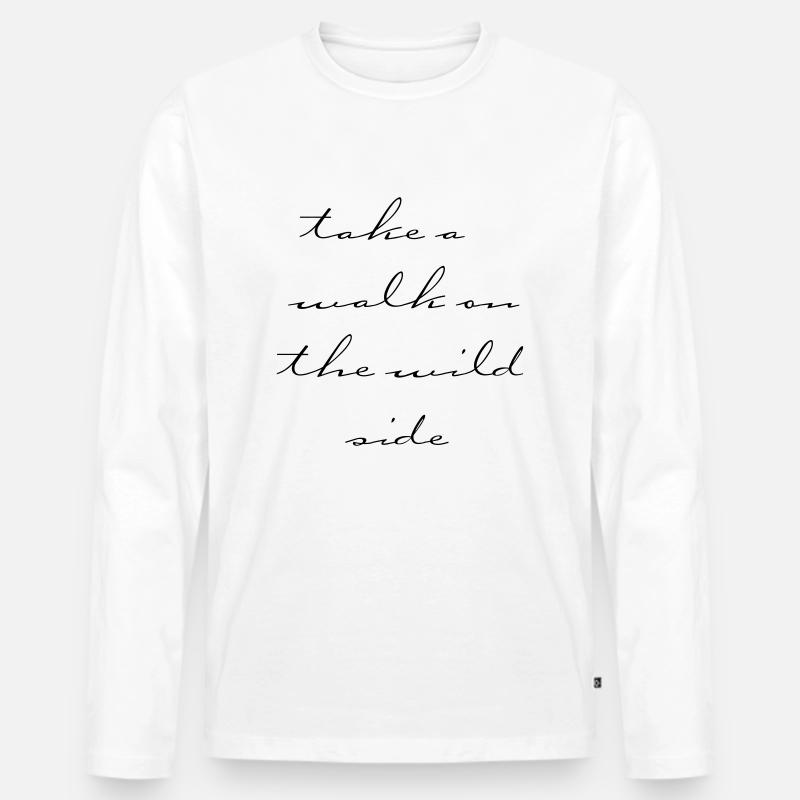 walk on the wild side - Männer Premium Bio Langarmshirt - Weiß