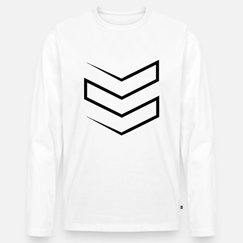 MARINE - Männer Premium Bio Langarmshirt - Weiß