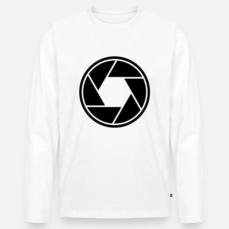 camera02 - Männer Premium Bio Langarmshirt - Weiß