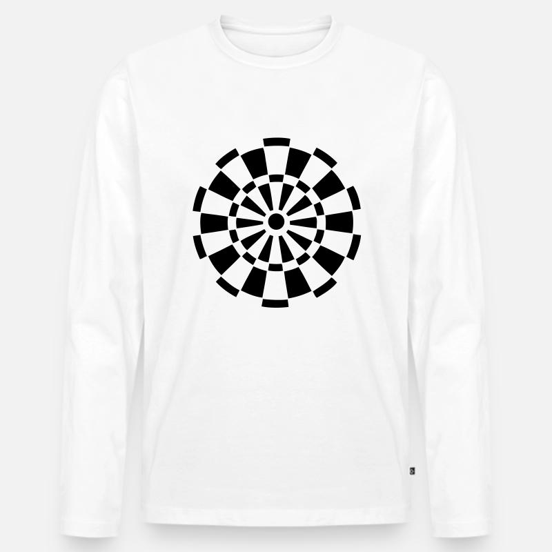 dartscheibe - Männer Premium Bio Langarmshirt - Weiß
